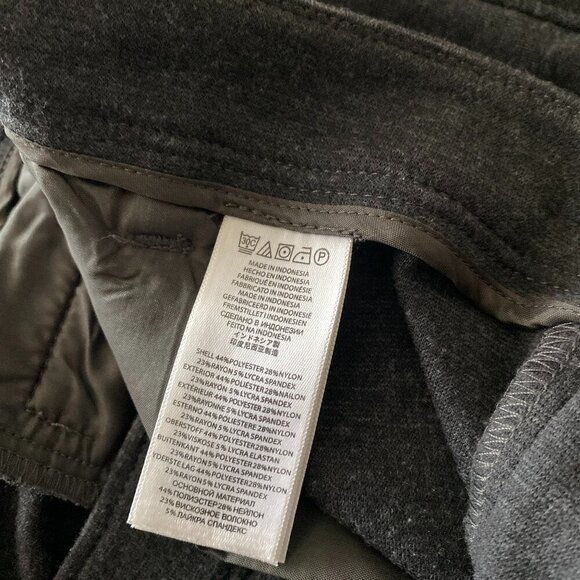 Michael Kors Knit Skinny Pants Leggings Charcoal Grey Front Zipper Pockets Sz10 - Picture 8 of 8